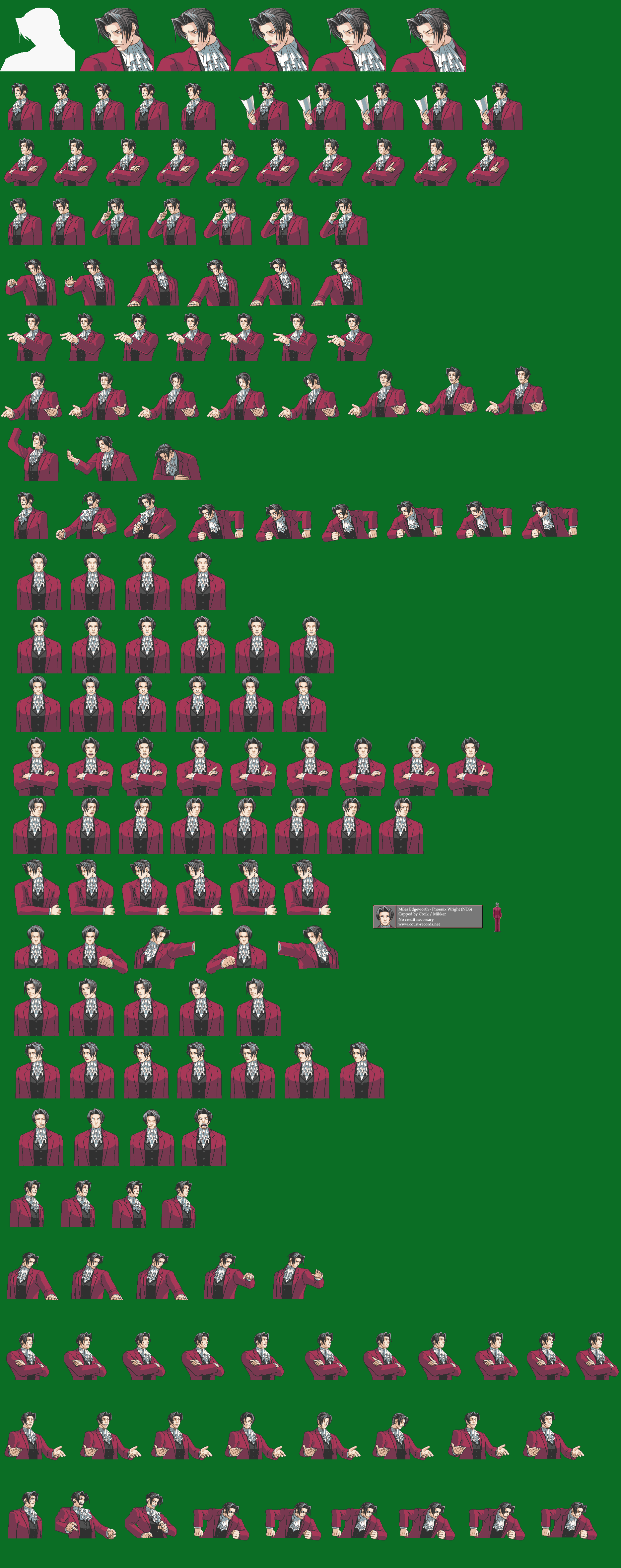 Here's Miles' sprite sheet. 